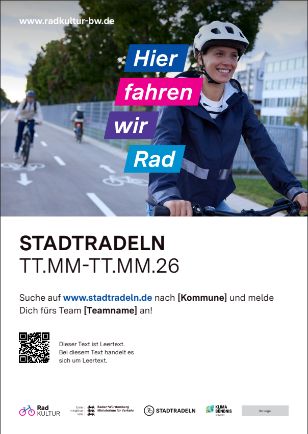 STADTRADELN QR Plakat Vorschau
